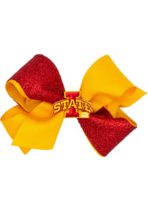 Iowa State Cyclones Color Block Glitter Kids Hair Barrette