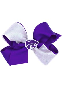 Color Block Glitter K-State Wildcats Kids Hair Barrette - Purple