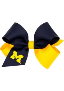 Color Block Michigan Wolverines Kids Hair Barrette - Yellow