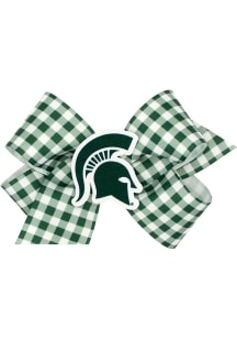 Gingham Michigan State Spartans Kids Hair Barrette - Green