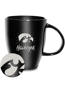 Iowa Hawkeyes Sunburst Ceramic Lustre Ceramic Mug - Black