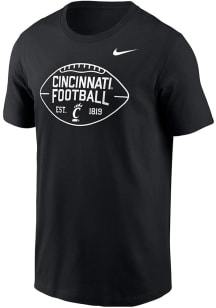 Cincinnati Bearcats Black Nike Football Short Sleeve T Shirt