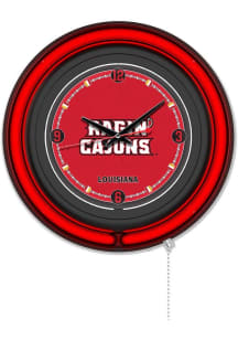 Louisiana Ragin' Cajuns Double Neon Wall Clock