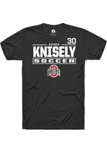 Alexis Knisely Rally Mens Black Ohio State Buckeyes NIL Stacked Box Player T Shirt