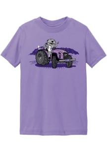Willie The Wildcat Summit Sportswear Toddler Lavender K-State Wildcats Tractor Willie Short Sleeve..