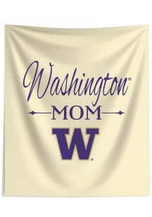 White Washington Huskies Mom 50x60 Tapestry Blanket