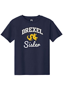 Summit Sportswear Drexel Dragons Youth Navy Blue Sister Short Sleeve T-Shirt