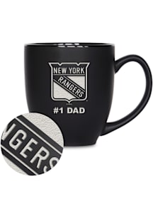 New York Rangers #1 Dad 15oz Bistro Ceramic Mug - Black