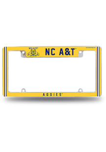 North Carolina A&T State University Classic All Over Chrome License Plate Frame - White