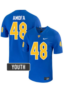 Matthew Amofa Nike Youth Blue Pitt Panthers NIL Name And Number Football Jersey Jersey