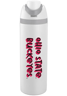 White Ohio State Buckeyes 24oz Oahu Stainless Steel Bottle