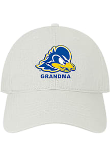 Delaware Fightin' Blue Hens Grandma Twill Adjustable Hat - White