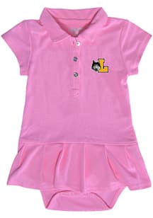 Loyola Ramblers Baby Girls Pink Caroline Short Sleeve Dress