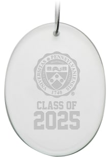 Pennsylvania Quakers Class of 2025 Oval Ornament - White