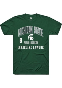 Madeline Lawlor Rally Mens Green Michigan State Spartans NIL Arch Logo Player T Shirt