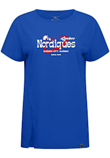 Levelwear Quebec Nordiques Womens Blue Influx Orbital Short Sleeve T-Shirt