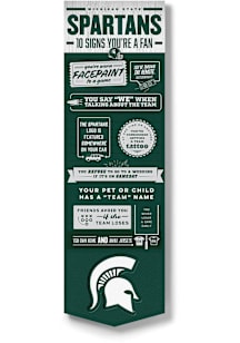 Michigan State Spartans Wall Art Sign - Green