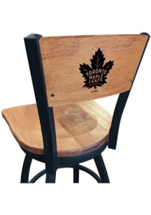 Toronto Maple Leafs Maple Seat Maple Back Swivel Pub Stool - Brown