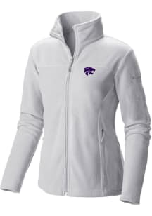 Womens K-State Wildcats White Columbia Give and Go II Fleece Light Weight Jacket