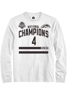 Robby Drazner Mens White Western Michigan Broncos NIL 2025 National Champions Shirzee Long Sleeve..