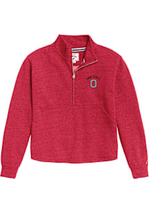 Ohio State Buckeyes Womens Red Victory Springs Qtr Zip