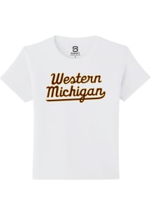 Youth Western Michigan Broncos White Summit Sportswear Script Short Sleeve T-Shirt