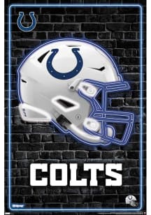 Indianapolis Colts Neon Helmet Unframed Poster
