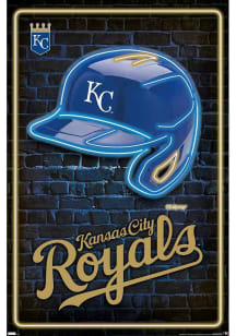 Kansas City Royals Neon Helmet Unframed Poster