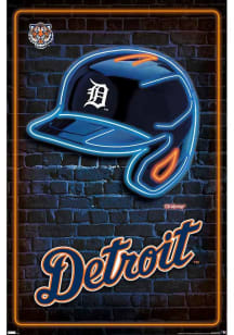 Detroit Tigers Neon Helmet Unframed Poster