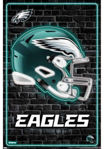 Philadelphia Eagles Neon Helmet Unframed Poster