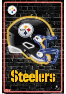 Pittsburgh Steelers Neon Helmet Unframed Poster