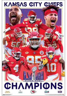 Kansas City Chiefs Super Bowl LVIII Champions Unframed Poster