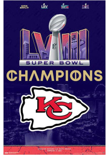 Kansas City Chiefs Super Bowl LVIII Team Logo Unframed Poster