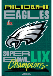 Philadelphia Eagles 2024 Super Bowl Champions Unframed Poster