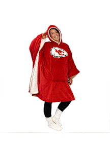 Kansas City Chiefs Wearable Bloncho Sherpa Fleece Blanket - Red