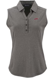 Cutter and Buck SMU Mustangs Womens Black Vault Forge Eco Polo Shirt