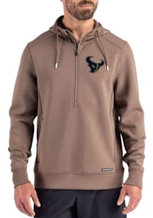 Cutter and Buck Houston Texans Mens Oatmeal Mono Roam Hood