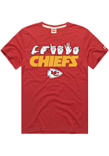 Homage Kansas City Chiefs Red Love Sign Short Sleeve Fashion T Shirt