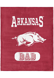 Arkansas Razorbacks Dad Silk Touch Fleece Blanket - Cardinal
