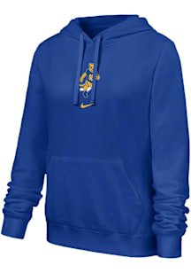 Womens Pitt Panthers Blue Nike Football Roc Hooded Sweatshirt