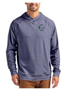 Mens Penn State Nittany Lions Navy Blue Cutter and Buck Vault Adapt Knit Hood Hooded Sweatshirt