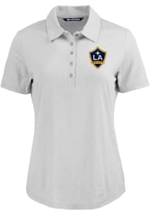 Cutter and Buck LA Galaxy Womens Grey Coastline Eco Short Sleeve Polo Shirt