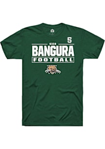 Sieh Bangura Ohio Bobcats Green Football NIL Stacked Box Short Sleeve Player T Shirt