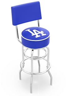 Los Angeles Dodgers Double-Ring Swivel with Back Pub Stool - Silver