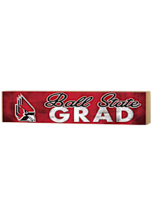 KH Sports Fan Ball State Cardinals Grad graduation graphic Sign - Cardinal