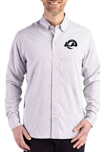 Cutter and Buck Los Angeles Rams Mens Grey Mono Skyline Long Sleeve Dress Shirt