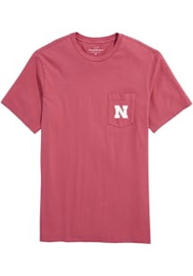 Vineyard Vines Nebraska Cornhuskers Red Whale Football Short Sleeve Fashion T Shirt