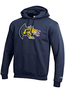 Champion Drexel Dragons Mens Navy Blue Powerblend Long Sleeve Hoodie