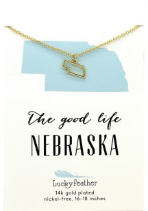 Nebraska 14K Gold Dipped Necklace