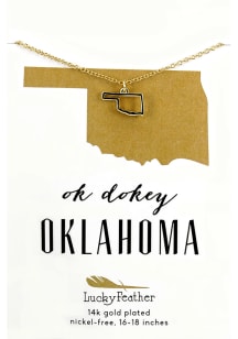 Oklahoma 14K Gold Dipped Necklace